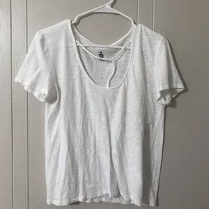 White t-shirt with strappy front
